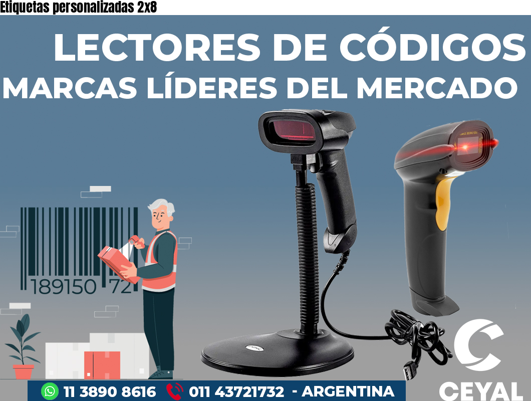 Etiquetas personalizadas 2x8