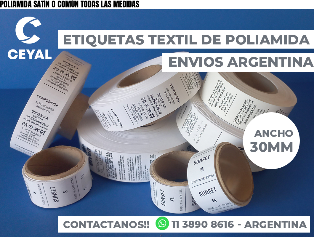 POLIAMIDA SATÍN O COMÚN TODAS LAS MEDIDAS