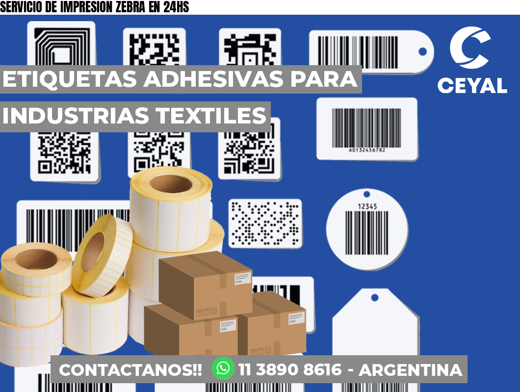 SERVICIO DE IMPRESION ZEBRA EN 24HS