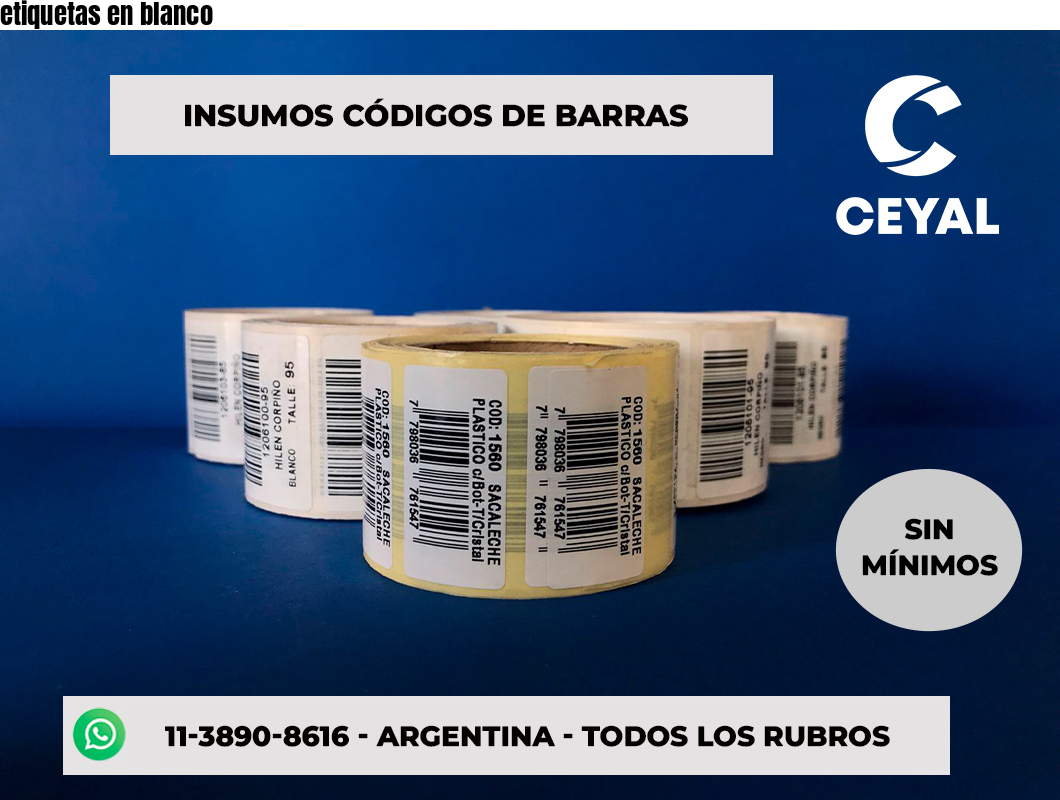 etiquetas en blanco