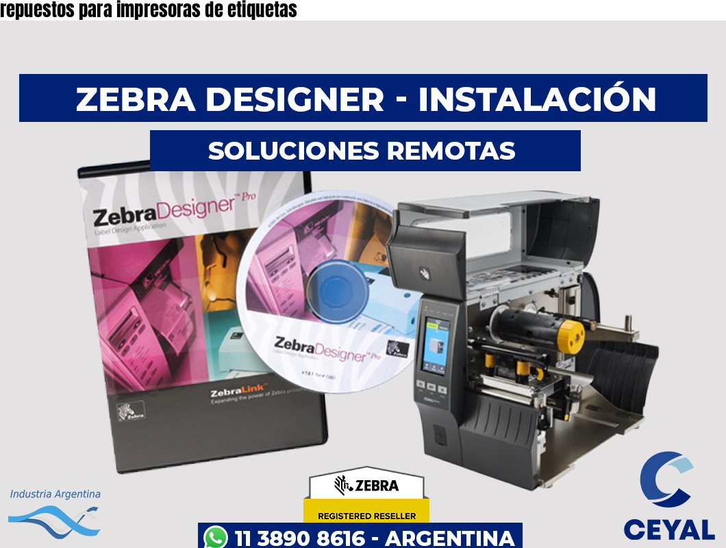 Repuestos Para Impresoras De Etiquetas Zebra Designer 9921