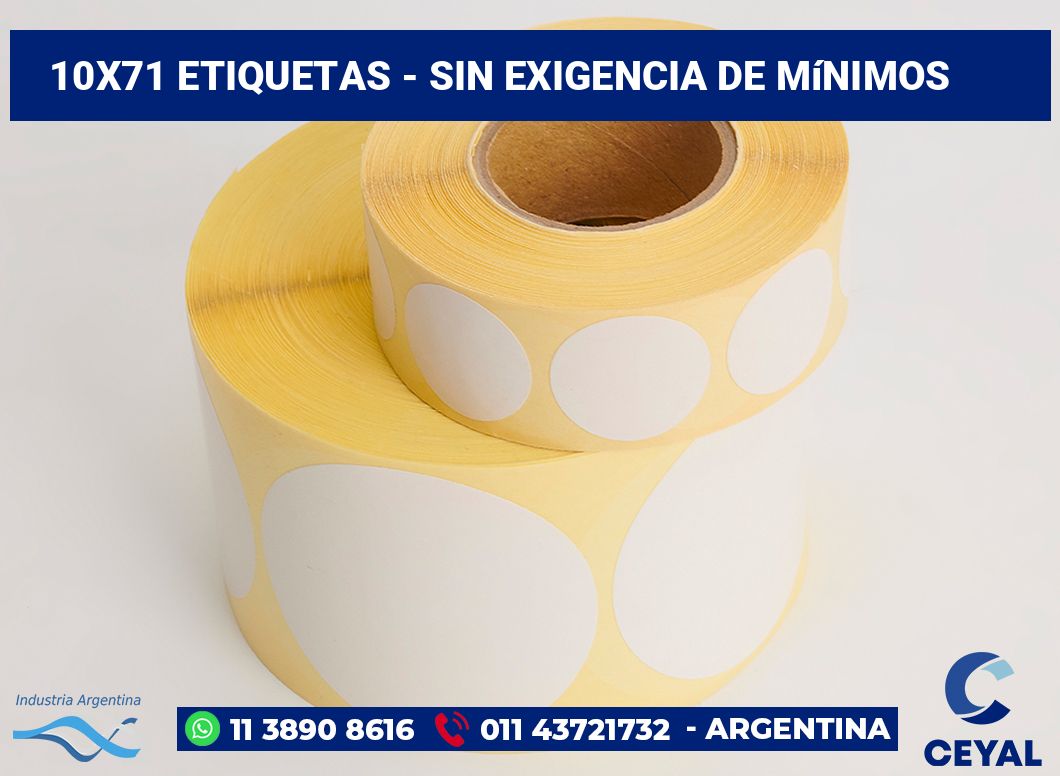 10×71 Etiquetas
