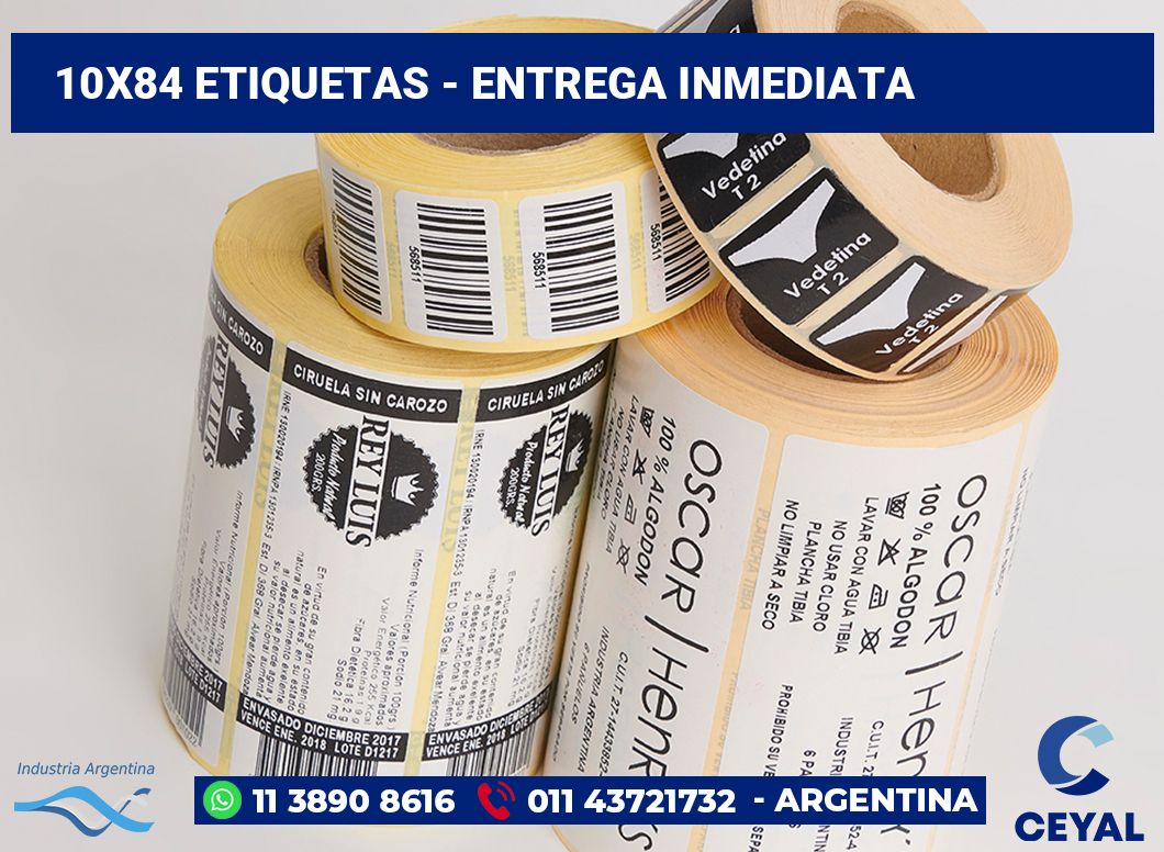 10x84 Etiquetas