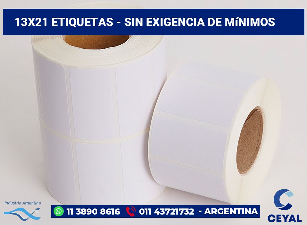 13x21 Etiquetas
