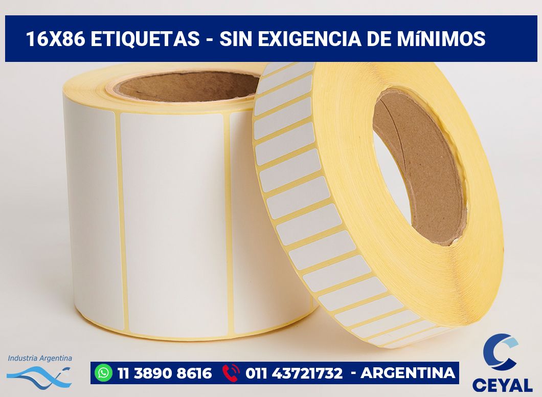 16×86 Etiquetas