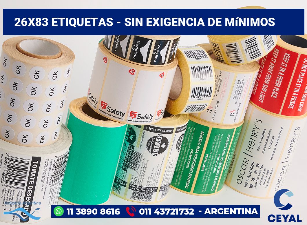 26x83 Etiquetas