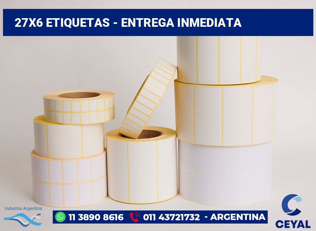 27x6 Etiquetas