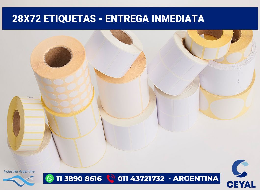 28x72 Etiquetas