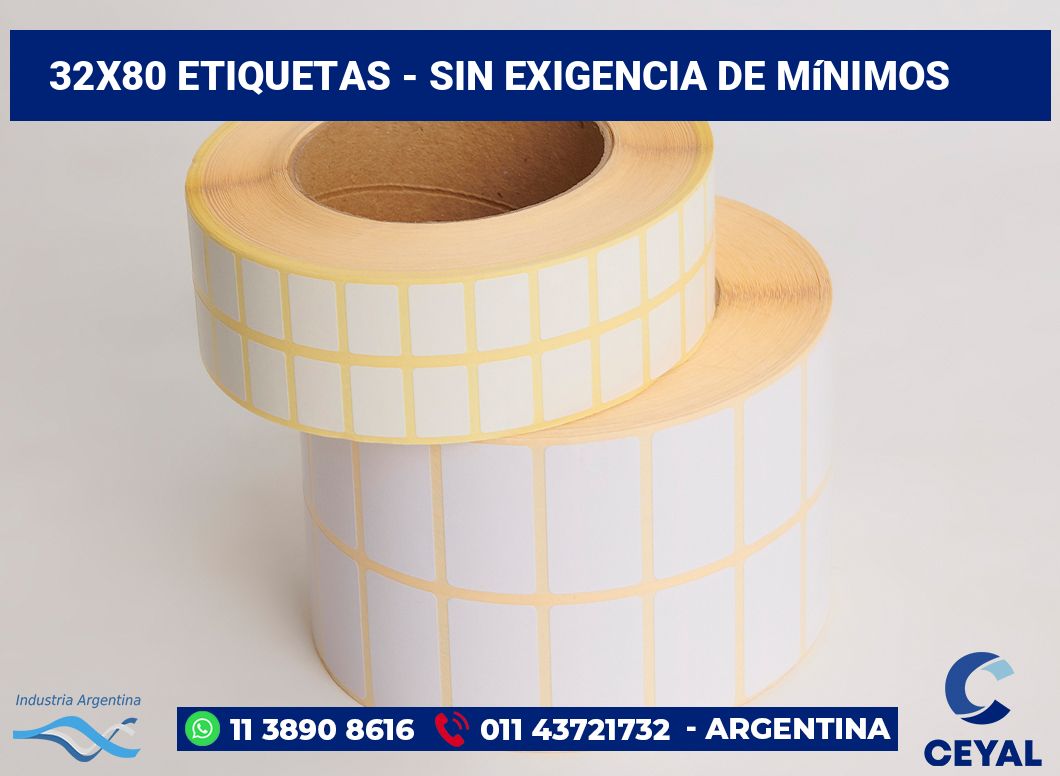 32×80 Etiquetas
