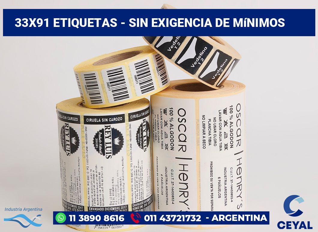 33x91 Etiquetas