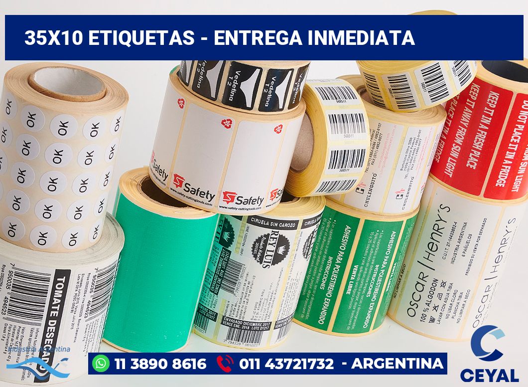 35×10 Etiquetas