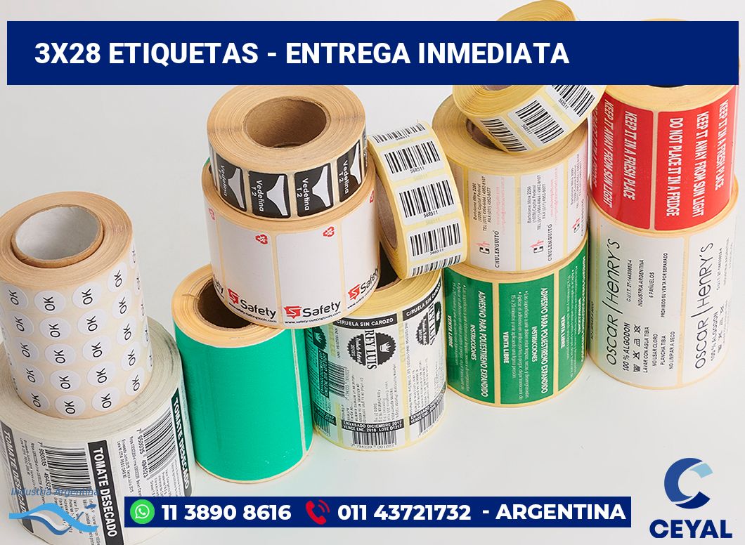 3x28 Etiquetas