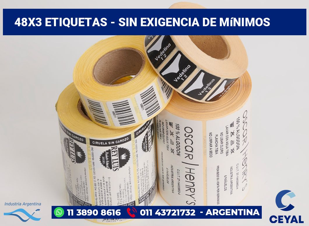 48×3 Etiquetas