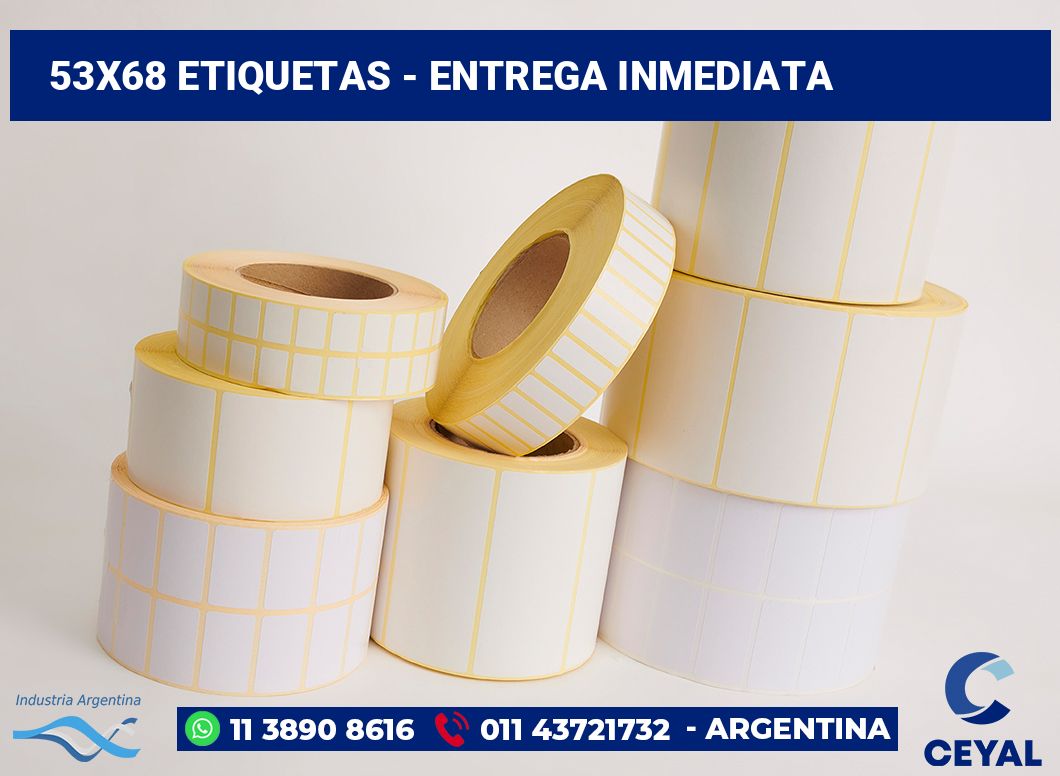 53×68 Etiquetas