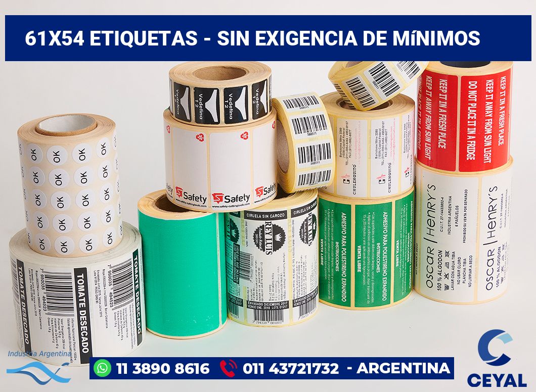 61×54 Etiquetas