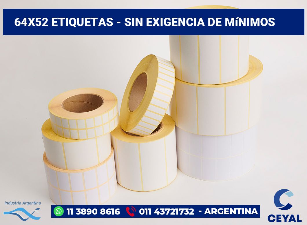 64×52 Etiquetas