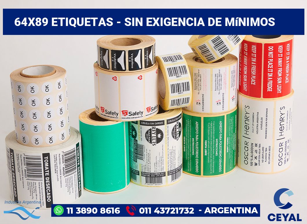 64x89 Etiquetas