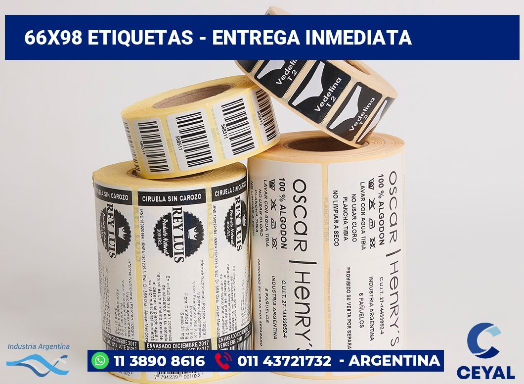 66x98 Etiquetas