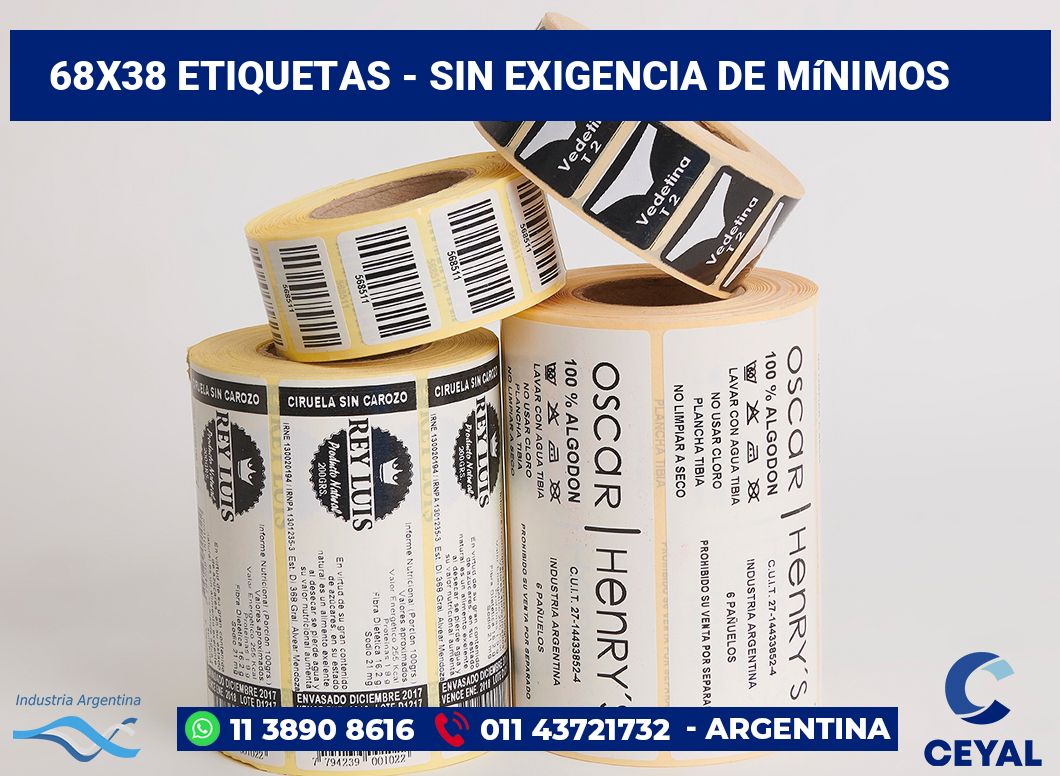68×38 Etiquetas