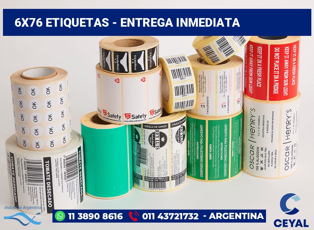 6x76 Etiquetas