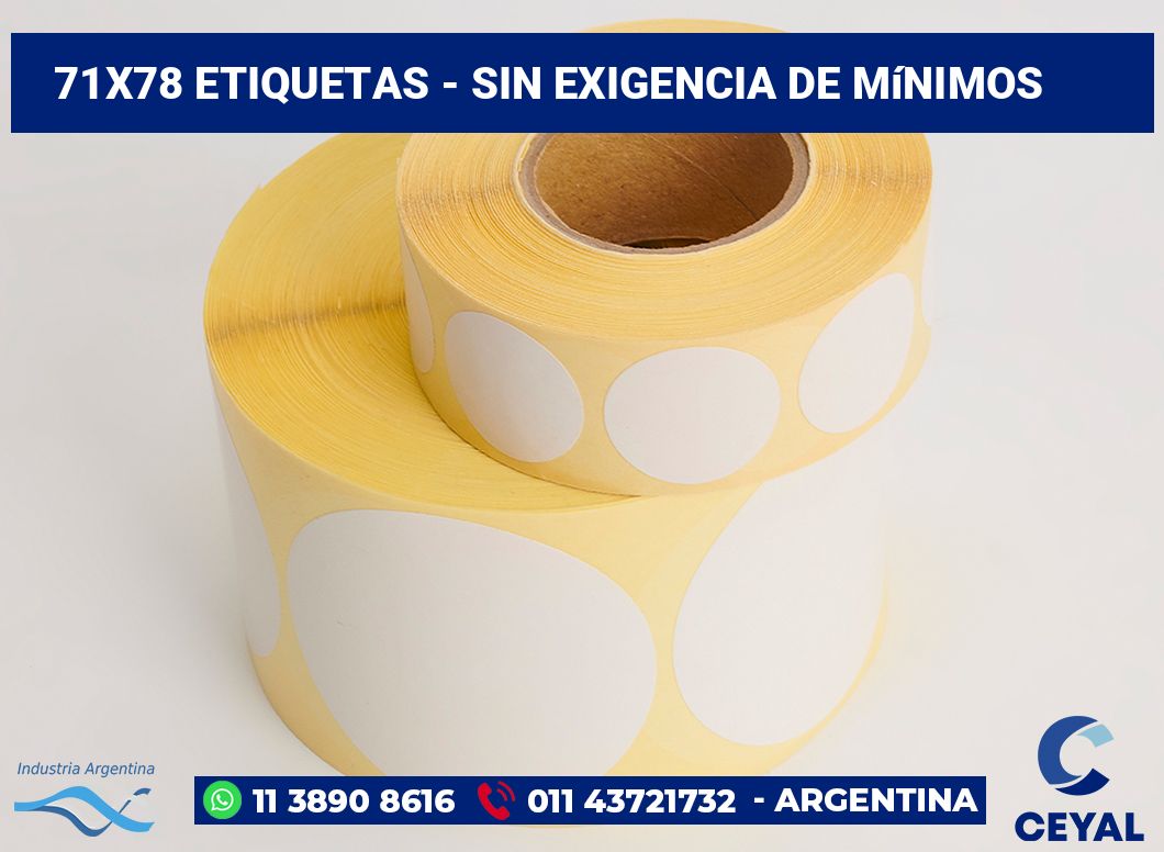 71x78 Etiquetas