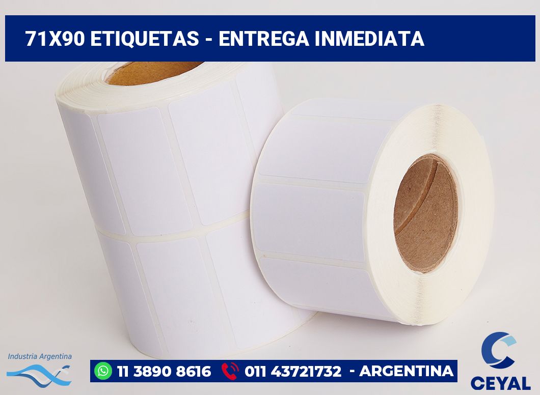71x90 Etiquetas