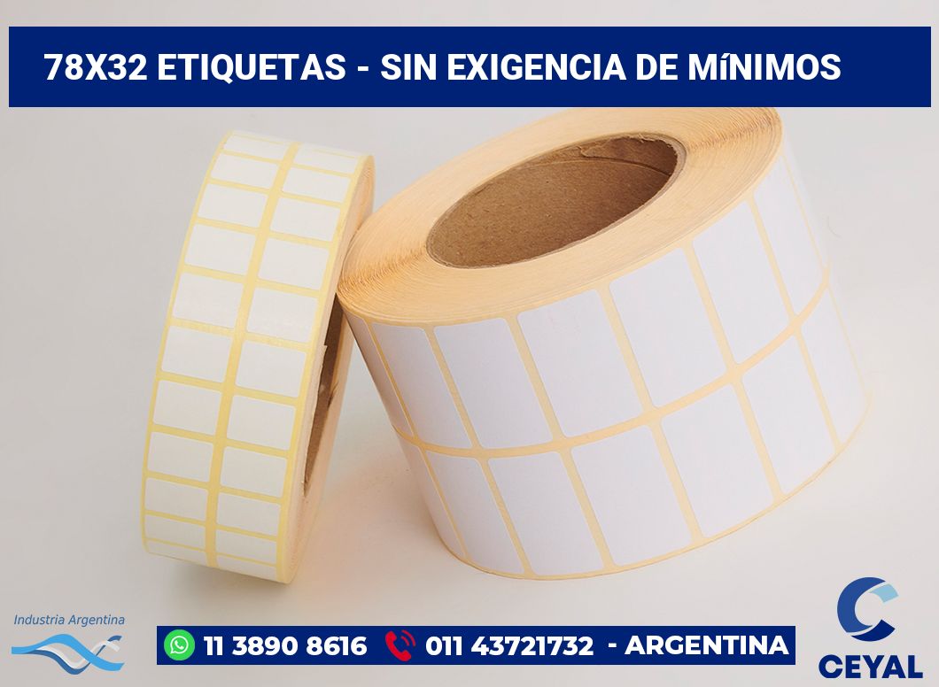 78x32 Etiquetas