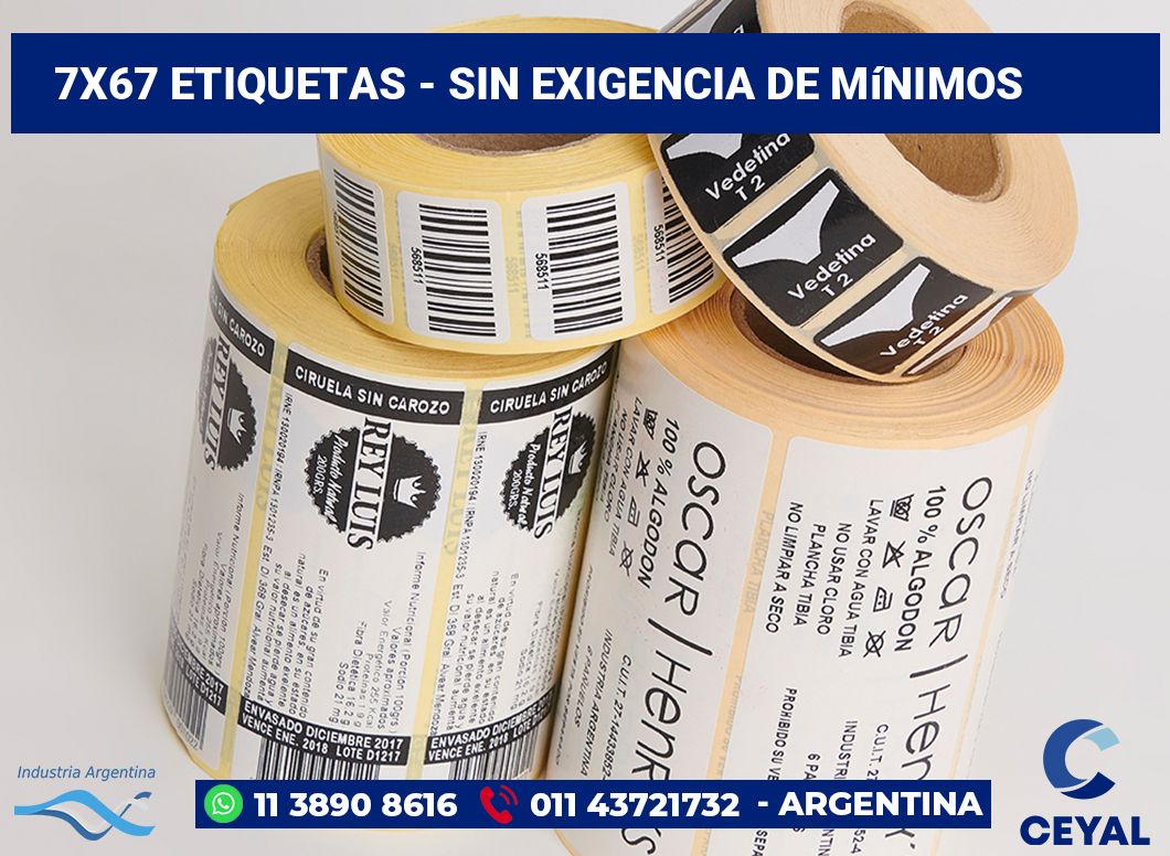 7x67 Etiquetas