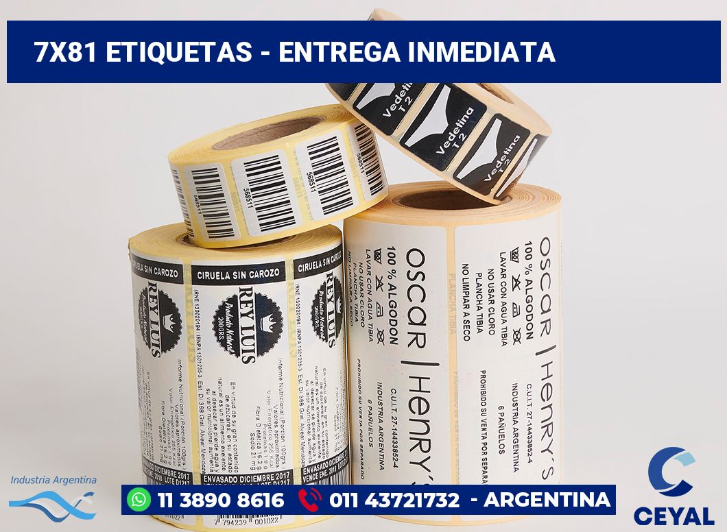 7x81 Etiquetas