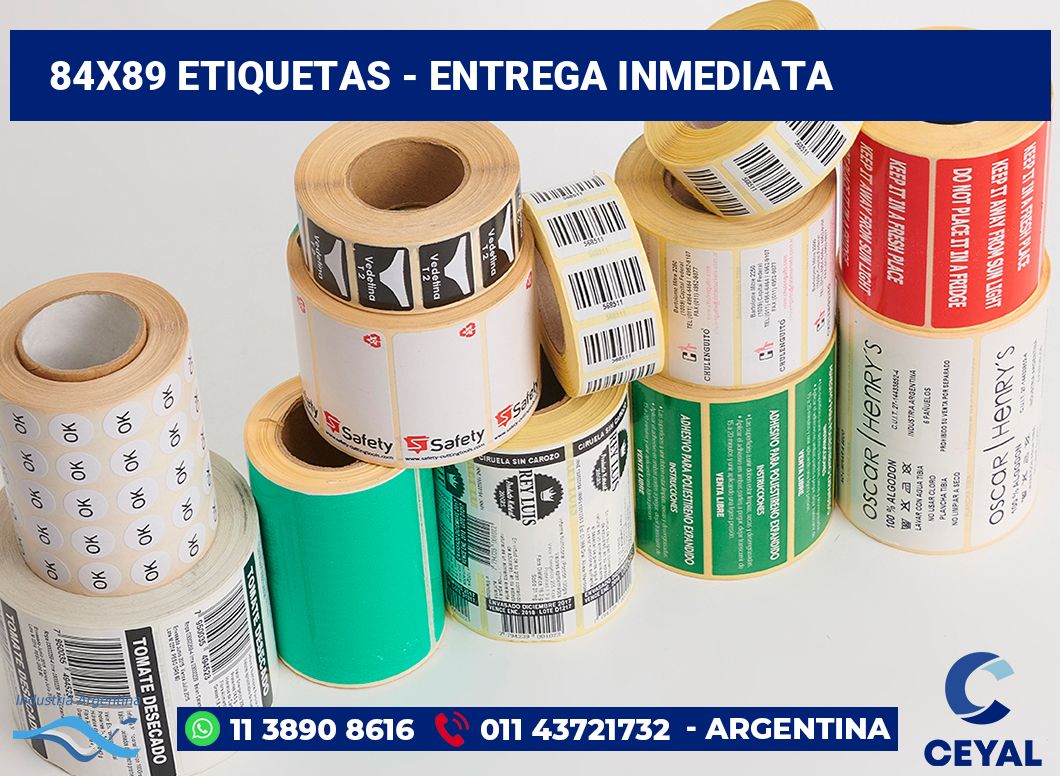 84x89 Etiquetas