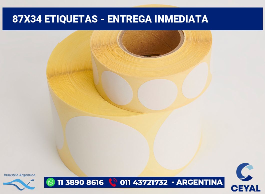 87x34 Etiquetas