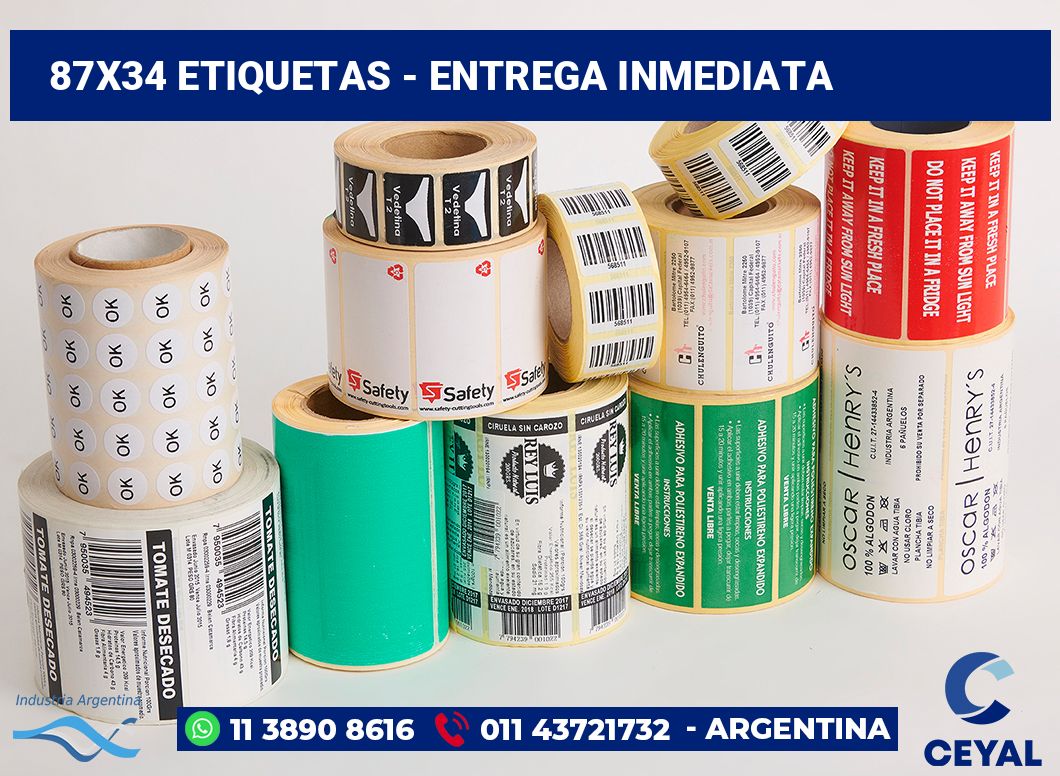 87×34 Etiquetas