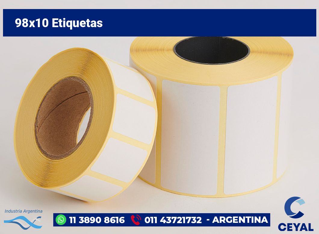 98×10 Etiquetas