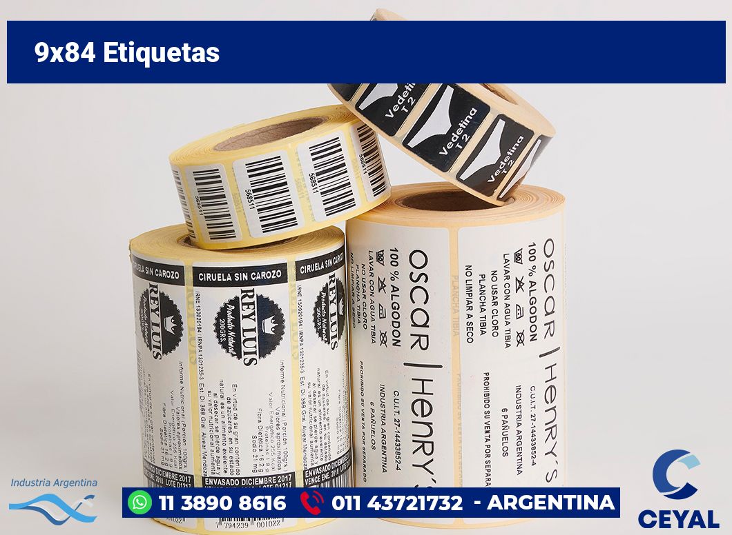 9x84 Etiquetas