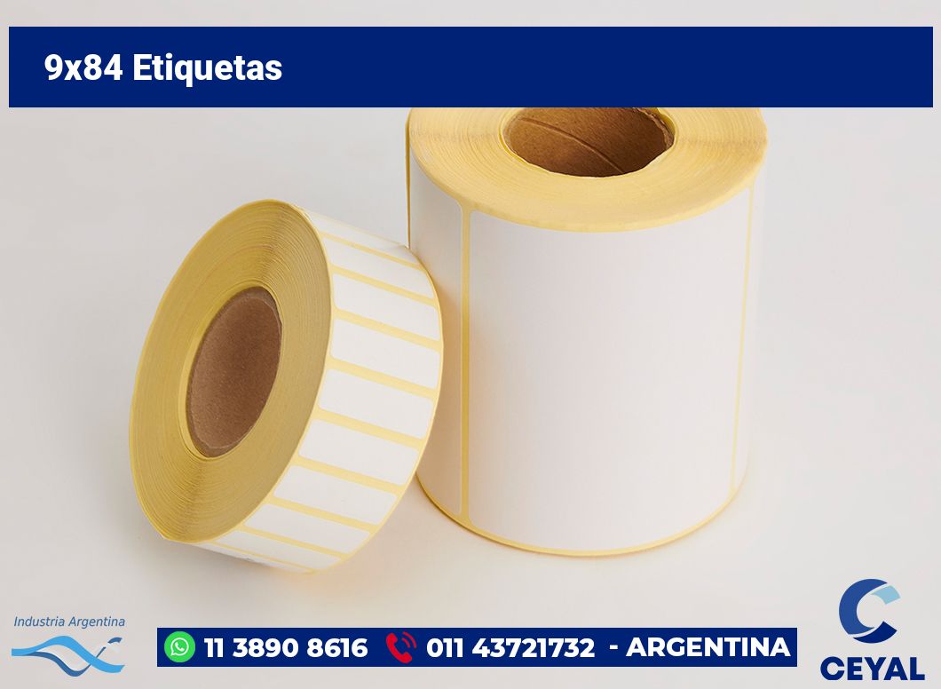 9×84 Etiquetas