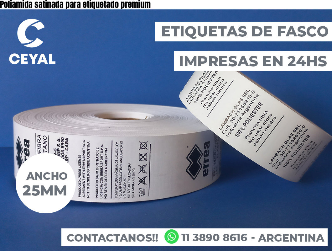 Poliamida satinada para etiquetado premium