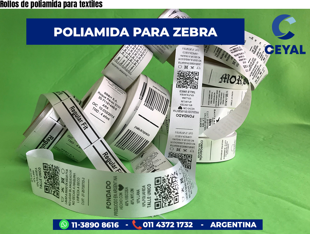 Rollos de poliamida para textiles