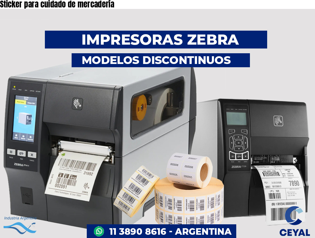 Sticker para cuidado de mercadería