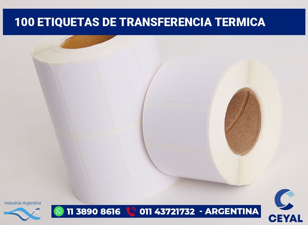 100 Etiquetas de transferencia termica