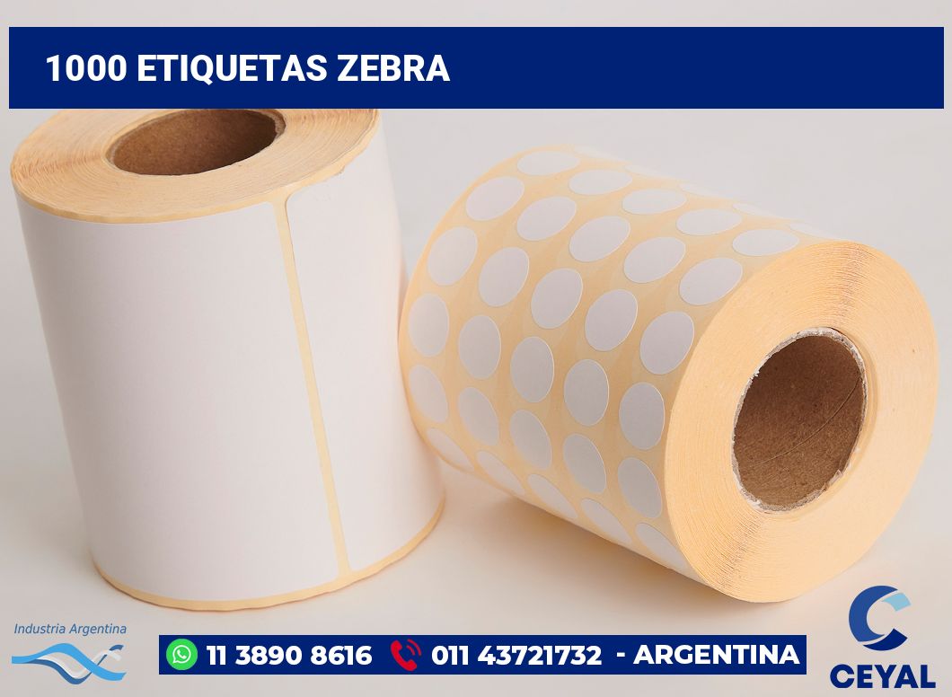 1000 Etiquetas zebra