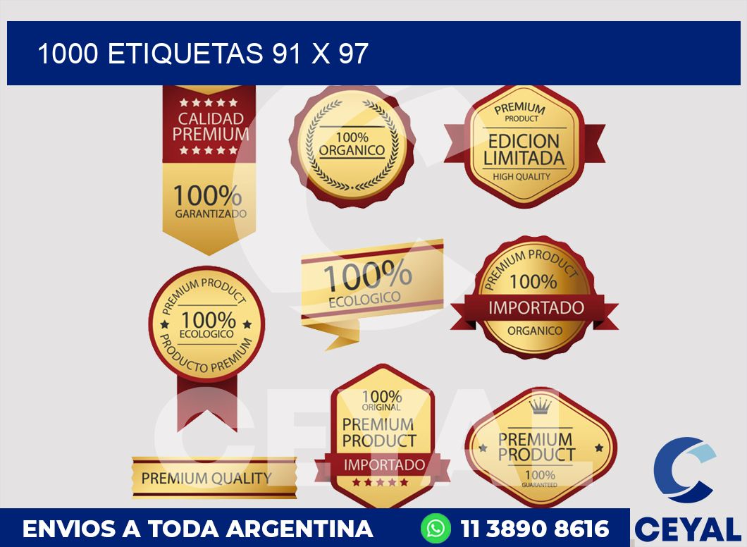 1000 etiquetas 91 x 97
