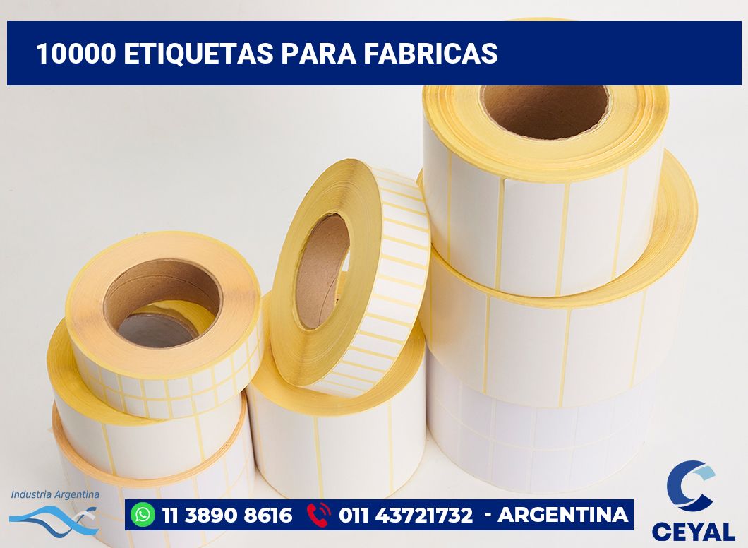 10000 Etiquetas para fabricas