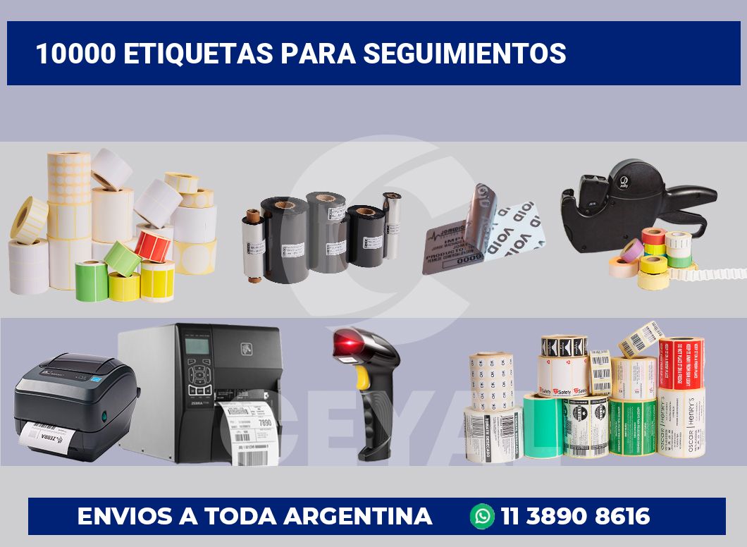 10000 Etiquetas para seguimientos