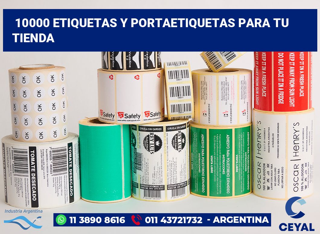 10000 Etiquetas y portaetiquetas para tu tienda