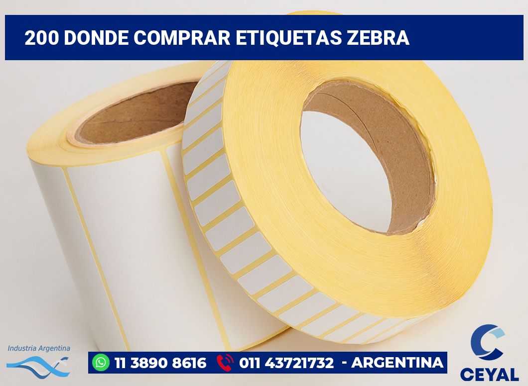 200 Donde comprar etiquetas zebra