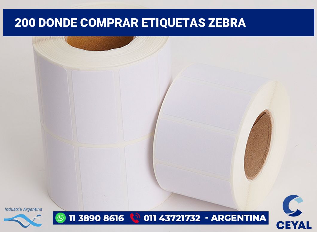 200 Donde comprar etiquetas zebra