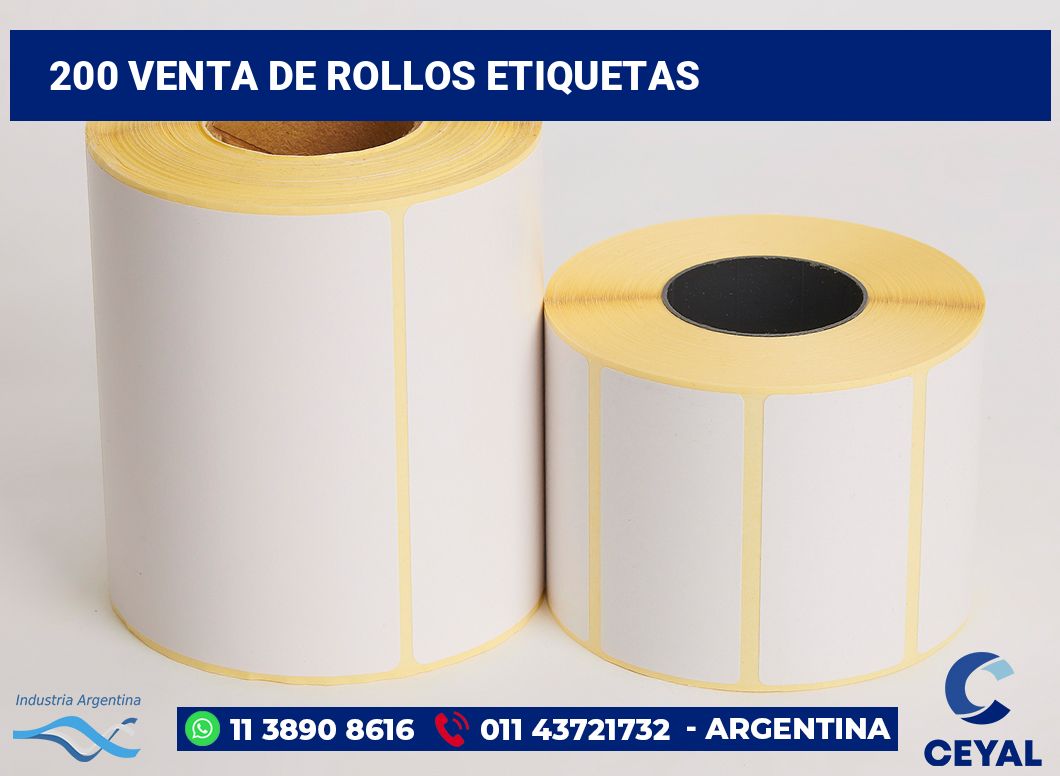 200 Venta de rollos etiquetas