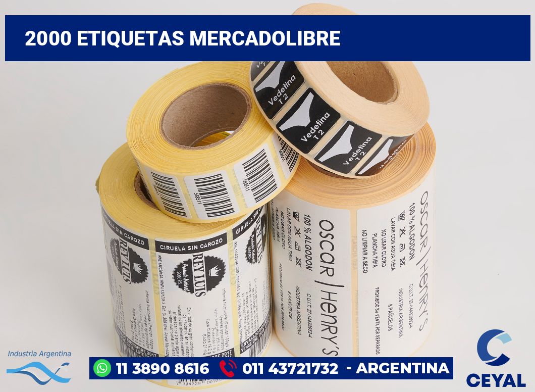 2000 Etiquetas mercadolibre