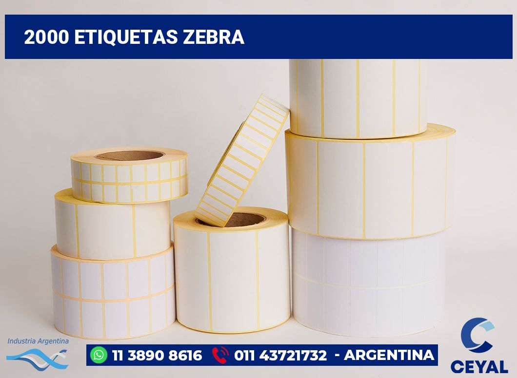 2000 Etiquetas zebra