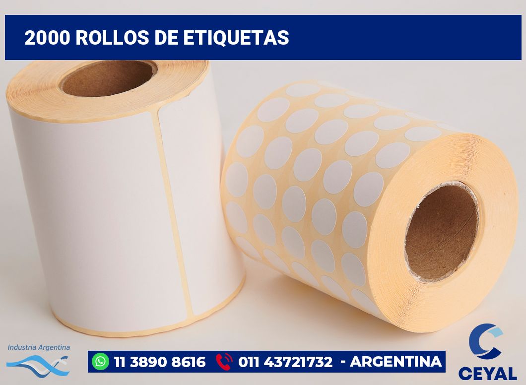 2000 Rollos de etiquetas
